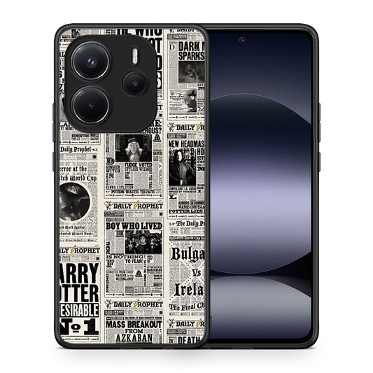 Θήκη Xiaomi Redmi Note 14 4G Harry Paper από τη Smartfits με σχέδιο στο πίσω μέρος και μαύρο περίβλημα | Xiaomi Redmi Note 14 4G Harry Paper case with colorful back and black bezels