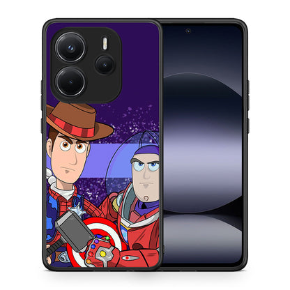 Θήκη Xiaomi Redmi Note 14 4G Infinity Story από τη Smartfits με σχέδιο στο πίσω μέρος και μαύρο περίβλημα | Xiaomi Redmi Note 14 4G Infinity Story case with colorful back and black bezels