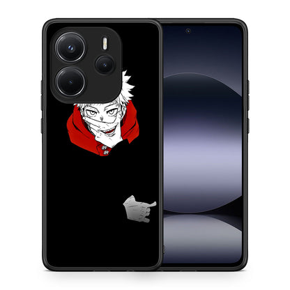 Θήκη Xiaomi Redmi Note 14 4G Itadori Anime από τη Smartfits με σχέδιο στο πίσω μέρος και μαύρο περίβλημα | Xiaomi Redmi Note 14 4G Itadori Anime case with colorful back and black bezels