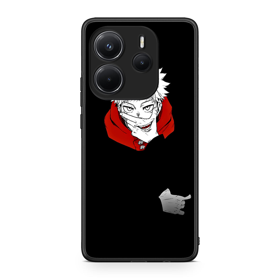 Xiaomi Redmi Note 14 4G Itadori Anime θήκη από τη Smartfits με σχέδιο στο πίσω μέρος και μαύρο περίβλημα | Smartphone case with colorful back and black bezels by Smartfits