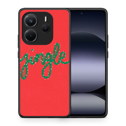 Θήκη Xiaomi Redmi Note 14 4G Jingle Xmas από τη Smartfits με σχέδιο στο πίσω μέρος και μαύρο περίβλημα | Xiaomi Redmi Note 14 4G Jingle Xmas case with colorful back and black bezels