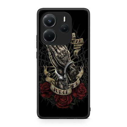 Xiaomi Redmi Note 14 4G Judge By God θήκη από τη Smartfits με σχέδιο στο πίσω μέρος και μαύρο περίβλημα | Smartphone case with colorful back and black bezels by Smartfits