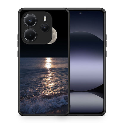 Θήκη Xiaomi Redmi Note 14 4G Moon Landscape από τη Smartfits με σχέδιο στο πίσω μέρος και μαύρο περίβλημα | Xiaomi Redmi Note 14 4G Moon Landscape case with colorful back and black bezels