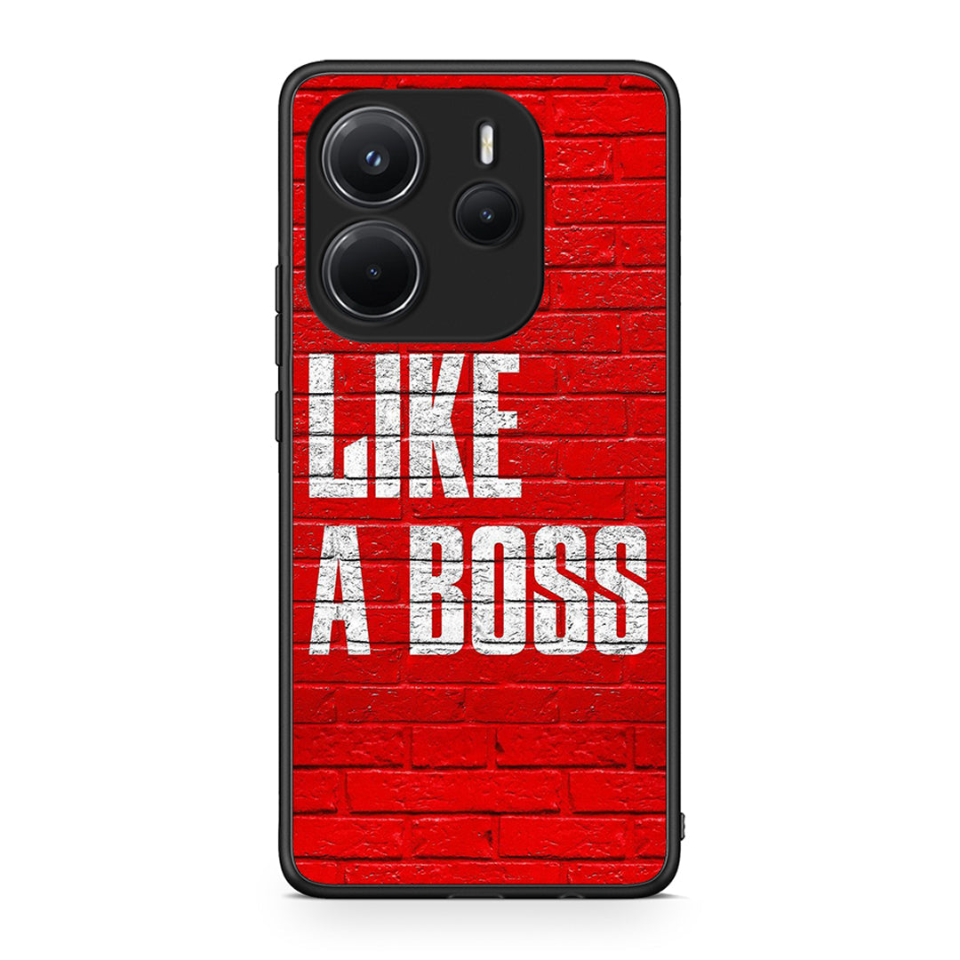 Xiaomi Redmi Note 14 4G Like A Boss θήκη από τη Smartfits με σχέδιο στο πίσω μέρος και μαύρο περίβλημα | Smartphone case with colorful back and black bezels by Smartfits