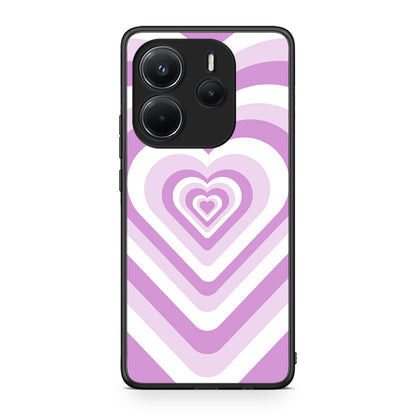 Xiaomi Redmi Note 14 4G Lilac Hearts θήκη από τη Smartfits με σχέδιο στο πίσω μέρος και μαύρο περίβλημα | Smartphone case with colorful back and black bezels by Smartfits