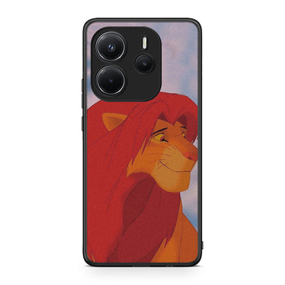 Xiaomi Redmi Note 14 4G Lion Love 1 Θήκη Αγίου Βαλεντίνου από τη Smartfits με σχέδιο στο πίσω μέρος και μαύρο περίβλημα | Smartphone case with colorful back and black bezels by Smartfits