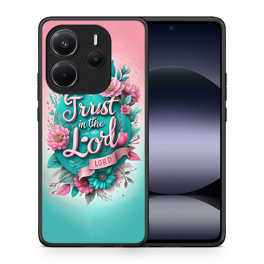 Θήκη Xiaomi Redmi Note 14 4G Lord Trust από τη Smartfits με σχέδιο στο πίσω μέρος και μαύρο περίβλημα | Xiaomi Redmi Note 14 4G Lord Trust case with colorful back and black bezels