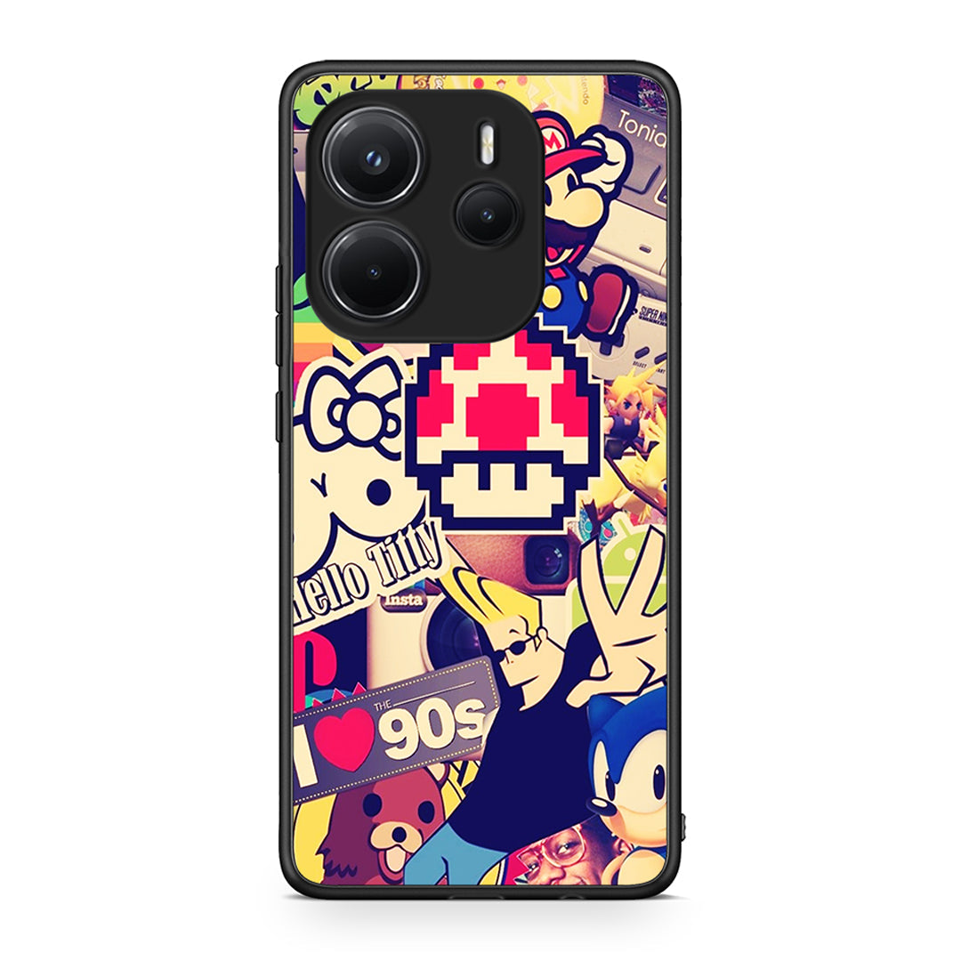 Xiaomi Redmi Note 14 4G Love The 90s θήκη από τη Smartfits με σχέδιο στο πίσω μέρος και μαύρο περίβλημα | Smartphone case with colorful back and black bezels by Smartfits