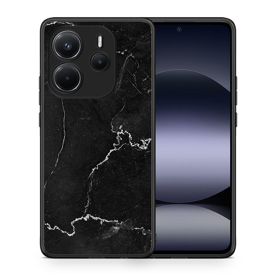 Θήκη Xiaomi Redmi Note 14 4G Marble Black από τη Smartfits με σχέδιο στο πίσω μέρος και μαύρο περίβλημα | Xiaomi Redmi Note 14 4G Marble Black case with colorful back and black bezels