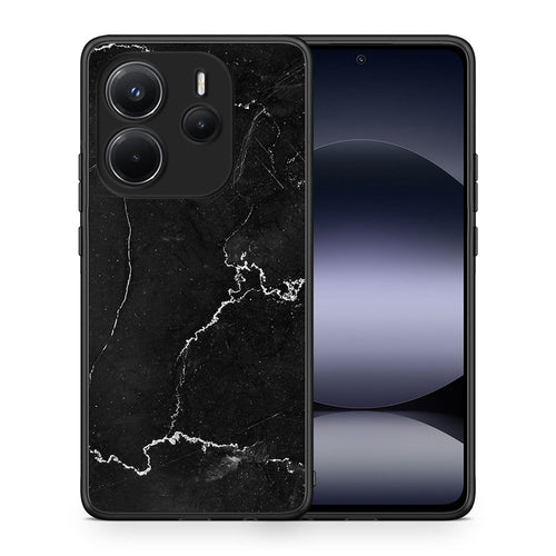Θήκη Xiaomi Redmi Note 14 4G Marble Black από τη Smartfits με σχέδιο στο πίσω μέρος και μαύρο περίβλημα | Xiaomi Redmi Note 14 4G Marble Black case with colorful back and black bezels
