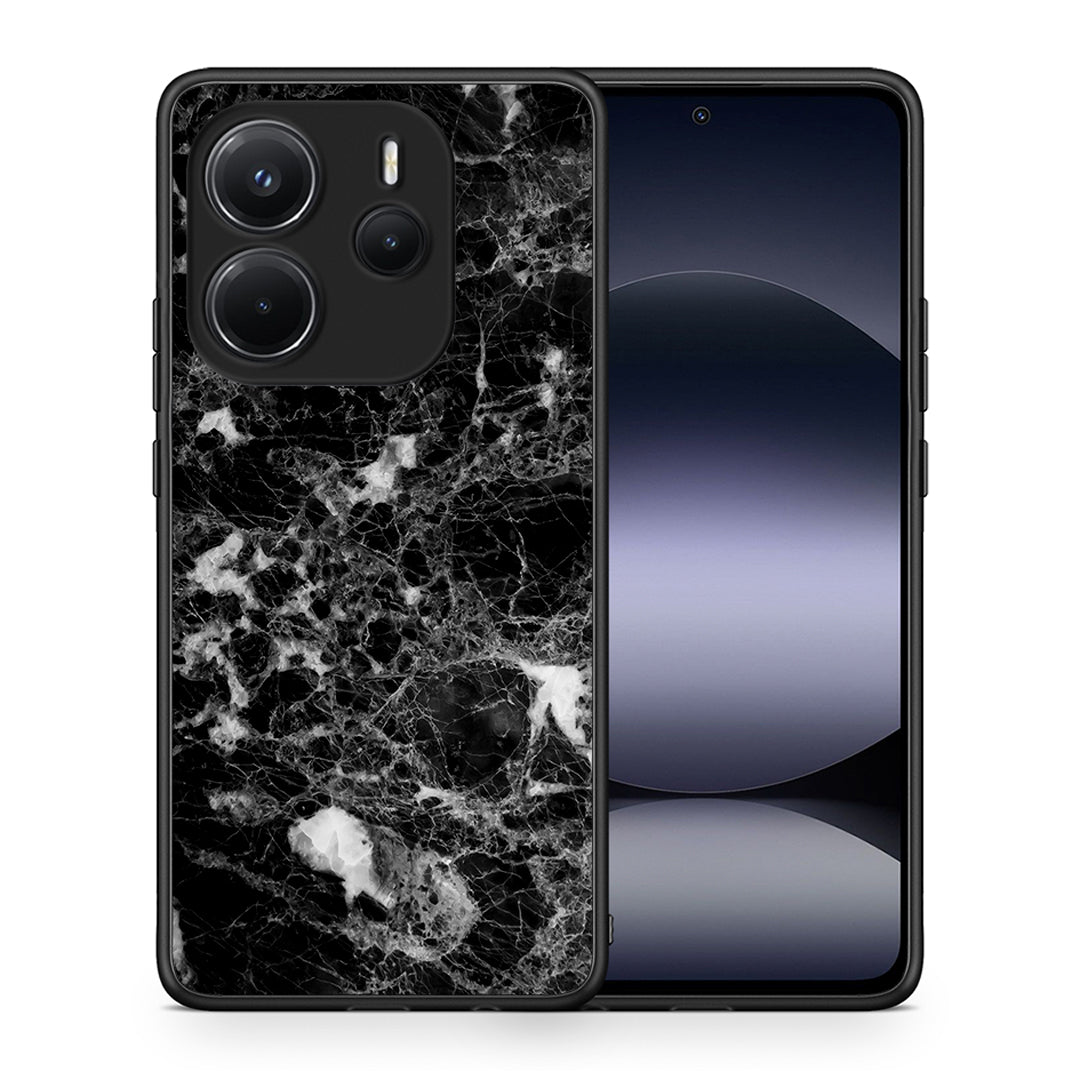 Θήκη Xiaomi Redmi Note 14 4G Male Marble από τη Smartfits με σχέδιο στο πίσω μέρος και μαύρο περίβλημα | Xiaomi Redmi Note 14 4G Male Marble case with colorful back and black bezels