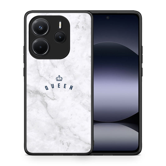 Θήκη Xiaomi Redmi Note 14 4G Queen Marble από τη Smartfits με σχέδιο στο πίσω μέρος και μαύρο περίβλημα | Xiaomi Redmi Note 14 4G Queen Marble case with colorful back and black bezels