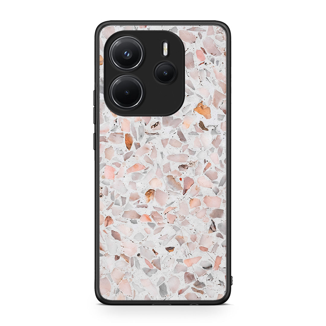 Xiaomi Redmi Note 14 4G Marble Terrazzo θήκη από τη Smartfits με σχέδιο στο πίσω μέρος και μαύρο περίβλημα | Smartphone case with colorful back and black bezels by Smartfits