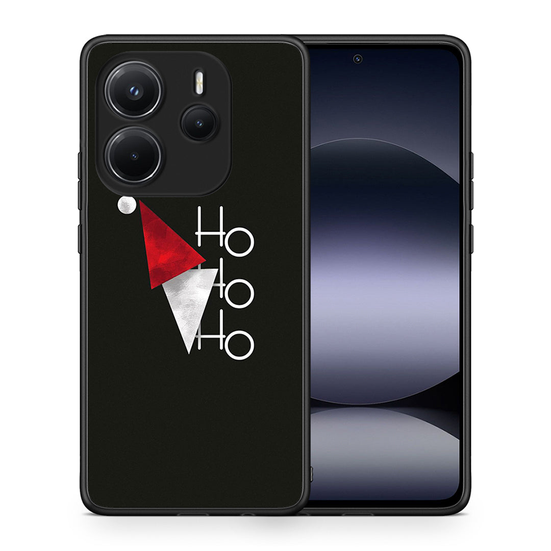 Θήκη Xiaomi Redmi Note 14 4G Minimal Christmas από τη Smartfits με σχέδιο στο πίσω μέρος και μαύρο περίβλημα | Xiaomi Redmi Note 14 4G Minimal Christmas case with colorful back and black bezels