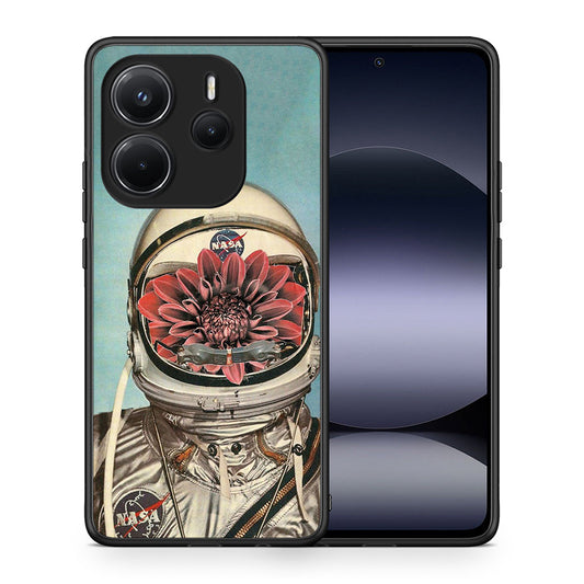 Θήκη Xiaomi Redmi Note 14 4G Nasa Bloom από τη Smartfits με σχέδιο στο πίσω μέρος και μαύρο περίβλημα | Xiaomi Redmi Note 14 4G Nasa Bloom case with colorful back and black bezels
