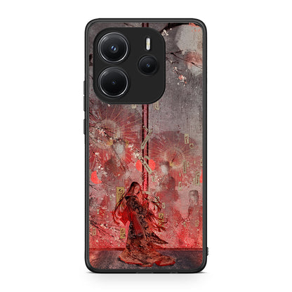 Xiaomi Redmi Note 14 4G Nezuko Kamado θήκη από τη Smartfits με σχέδιο στο πίσω μέρος και μαύρο περίβλημα | Smartphone case with colorful back and black bezels by Smartfits