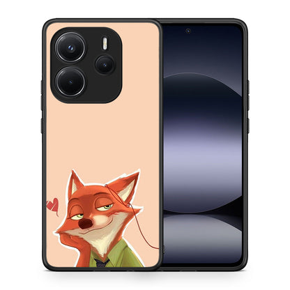 Θήκη Xiaomi Redmi Note 14 4G Nick Wilde And Judy Hopps Love 1 από τη Smartfits με σχέδιο στο πίσω μέρος και μαύρο περίβλημα | Xiaomi Redmi Note 14 4G Nick Wilde And Judy Hopps Love 1 case with colorful back and black bezels
