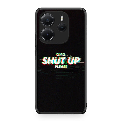 Xiaomi Redmi Note 14 4G OMG ShutUp θήκη από τη Smartfits με σχέδιο στο πίσω μέρος και μαύρο περίβλημα | Smartphone case with colorful back and black bezels by Smartfits