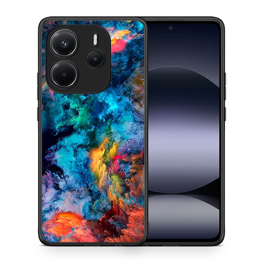 Θήκη Xiaomi Redmi Note 14 4G Crayola Paint από τη Smartfits με σχέδιο στο πίσω μέρος και μαύρο περίβλημα | Xiaomi Redmi Note 14 4G Crayola Paint case with colorful back and black bezels