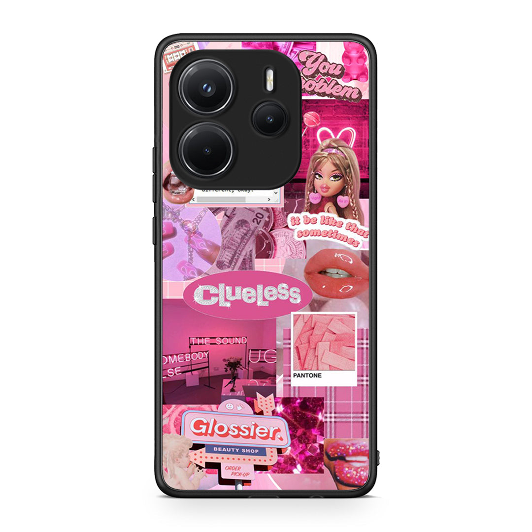 Xiaomi Redmi Note 14 4G Pink Love Θήκη Αγίου Βαλεντίνου από τη Smartfits με σχέδιο στο πίσω μέρος και μαύρο περίβλημα | Smartphone case with colorful back and black bezels by Smartfits