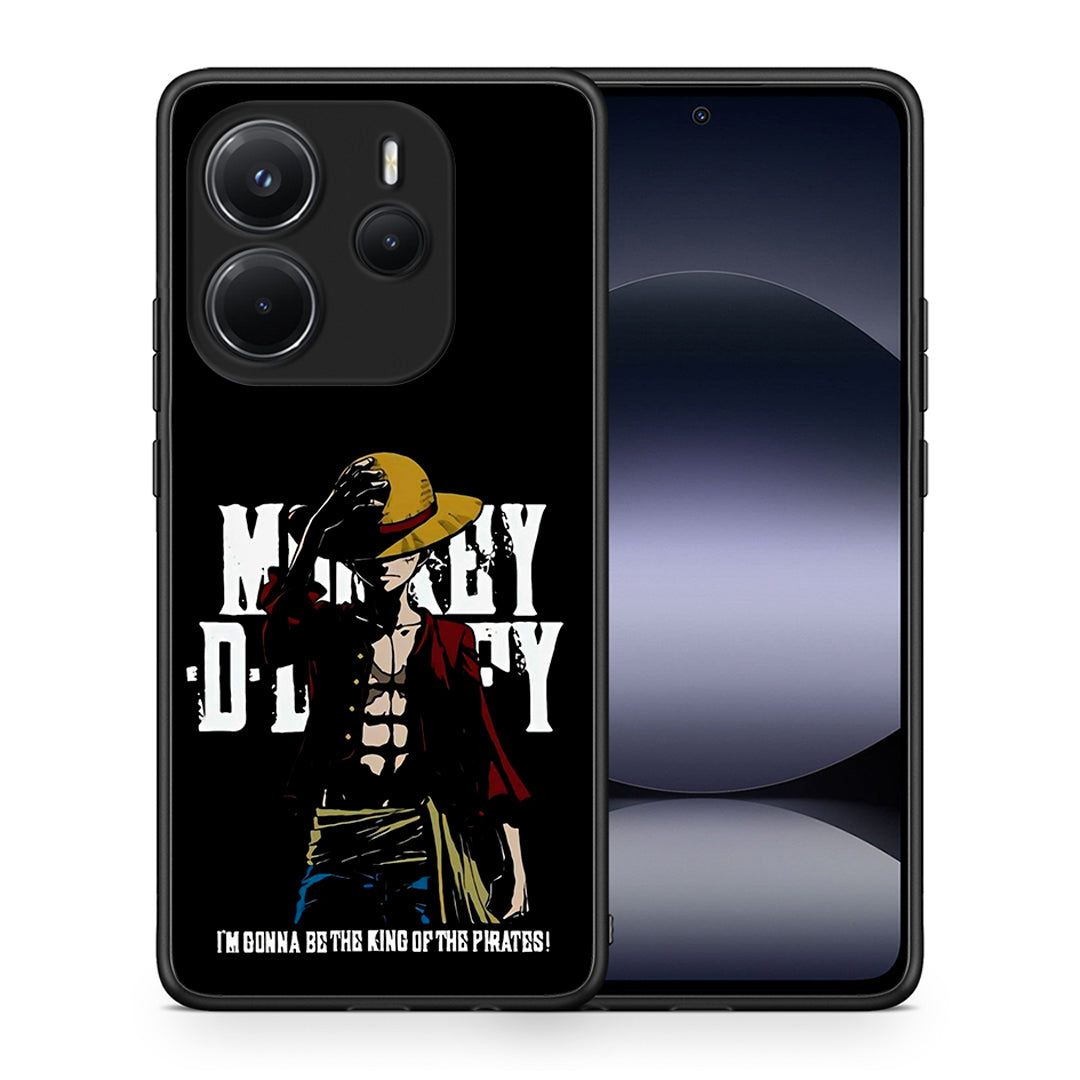 Θήκη Xiaomi Redmi Note 14 4G Pirate King από τη Smartfits με σχέδιο στο πίσω μέρος και μαύρο περίβλημα | Xiaomi Redmi Note 14 4G Pirate King case with colorful back and black bezels