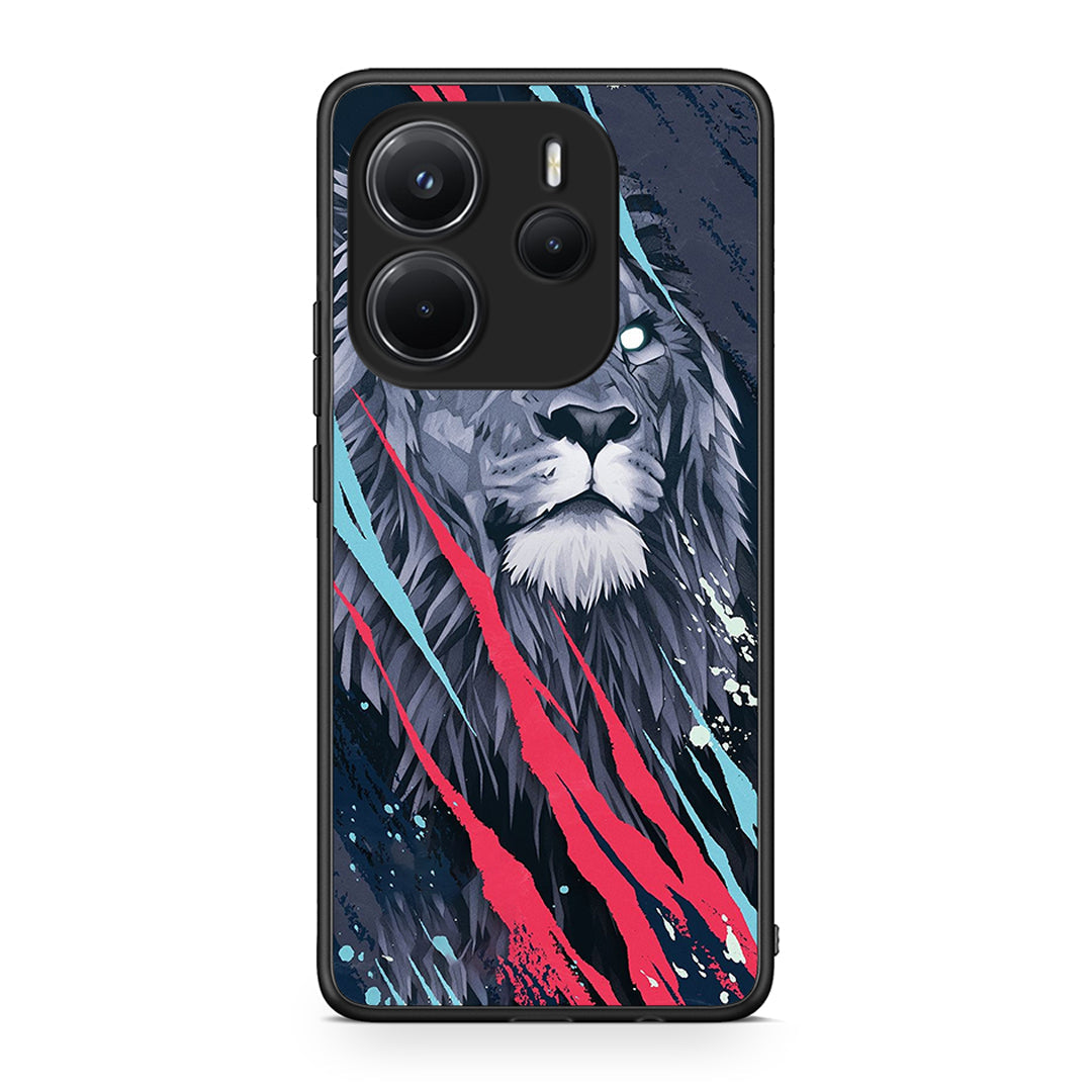 4 - Xiaomi Redmi Note 14 4G Lion Designer PopArt case, cover, bumper