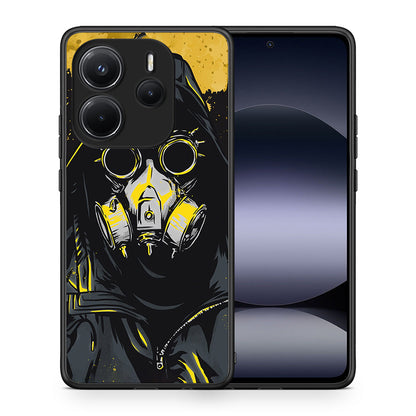 Θήκη Xiaomi Redmi Note 14 4G Mask PopArt από τη Smartfits με σχέδιο στο πίσω μέρος και μαύρο περίβλημα | Xiaomi Redmi Note 14 4G Mask PopArt case with colorful back and black bezels