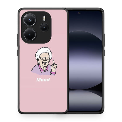 Θήκη Xiaomi Redmi Note 14 4G Mood PopArt από τη Smartfits με σχέδιο στο πίσω μέρος και μαύρο περίβλημα | Xiaomi Redmi Note 14 4G Mood PopArt case with colorful back and black bezels