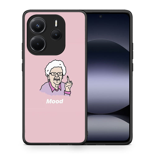 Θήκη Xiaomi Redmi Note 14 4G Mood PopArt από τη Smartfits με σχέδιο στο πίσω μέρος και μαύρο περίβλημα | Xiaomi Redmi Note 14 4G Mood PopArt case with colorful back and black bezels