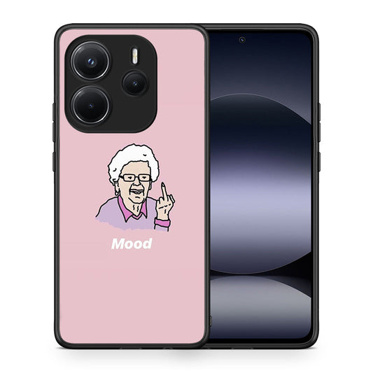 Θήκη Xiaomi Redmi Note 14 4G Mood PopArt από τη Smartfits με σχέδιο στο πίσω μέρος και μαύρο περίβλημα | Xiaomi Redmi Note 14 4G Mood PopArt case with colorful back and black bezels