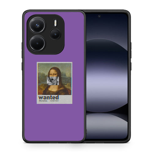 Θήκη Xiaomi Redmi Note 14 4G Monalisa Popart από τη Smartfits με σχέδιο στο πίσω μέρος και μαύρο περίβλημα | Xiaomi Redmi Note 14 4G Monalisa Popart case with colorful back and black bezels