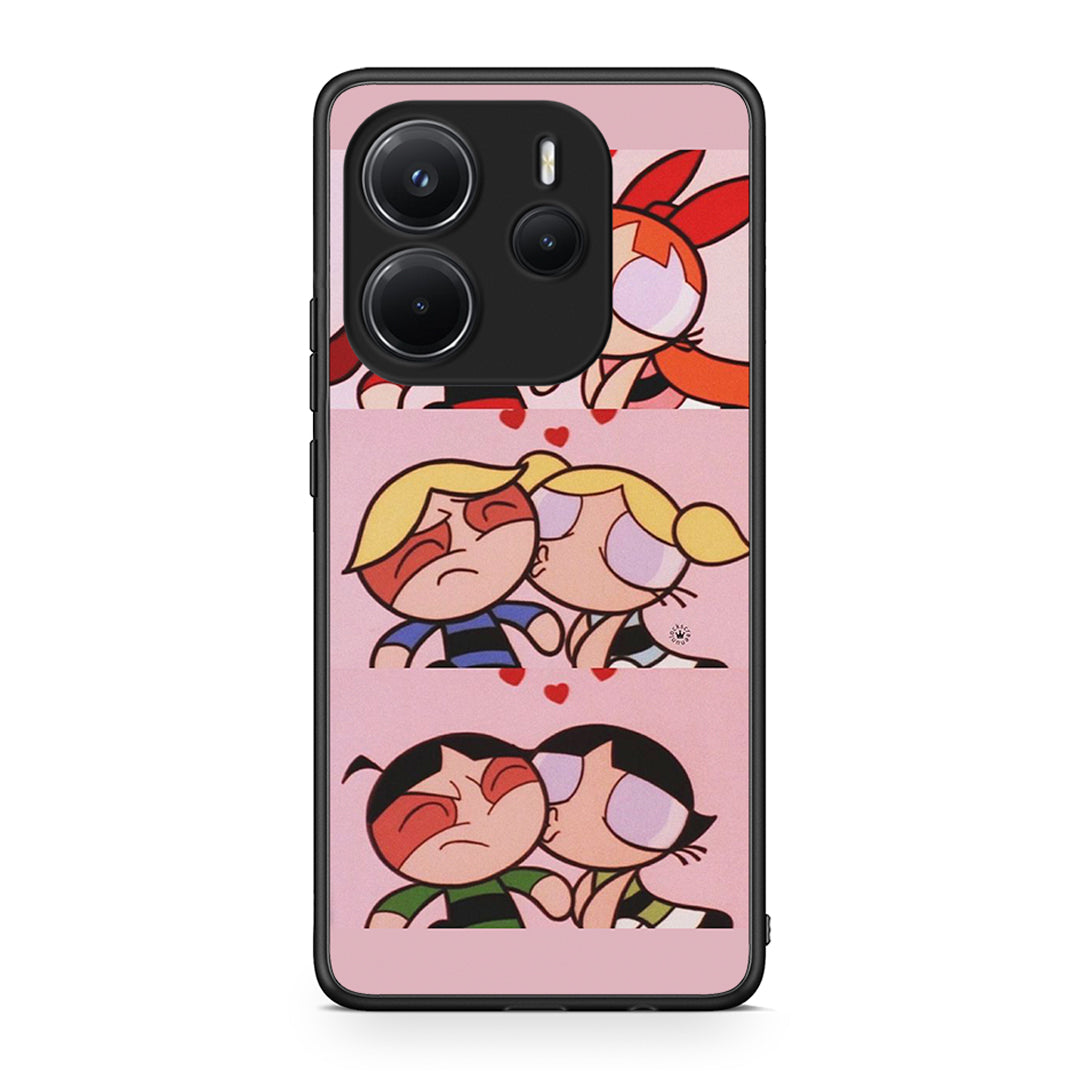 Xiaomi Redmi Note 14 4G Puff Love Θήκη Αγίου Βαλεντίνου από τη Smartfits με σχέδιο στο πίσω μέρος και μαύρο περίβλημα | Smartphone case with colorful back and black bezels by Smartfits