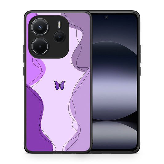 Purple Mariposa - Xiaomi Redmi Note 14 4G θήκη