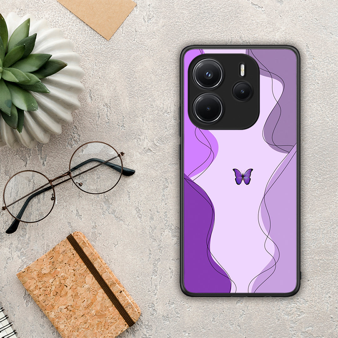 Purple Mariposa - Xiaomi Redmi Note 14 4G θήκη