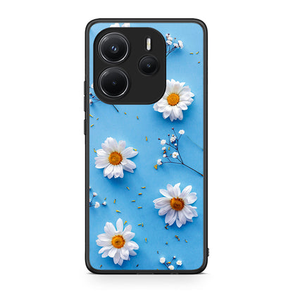 Xiaomi Redmi Note 14 4G Real Daisies θήκη από τη Smartfits με σχέδιο στο πίσω μέρος και μαύρο περίβλημα | Smartphone case with colorful back and black bezels by Smartfits