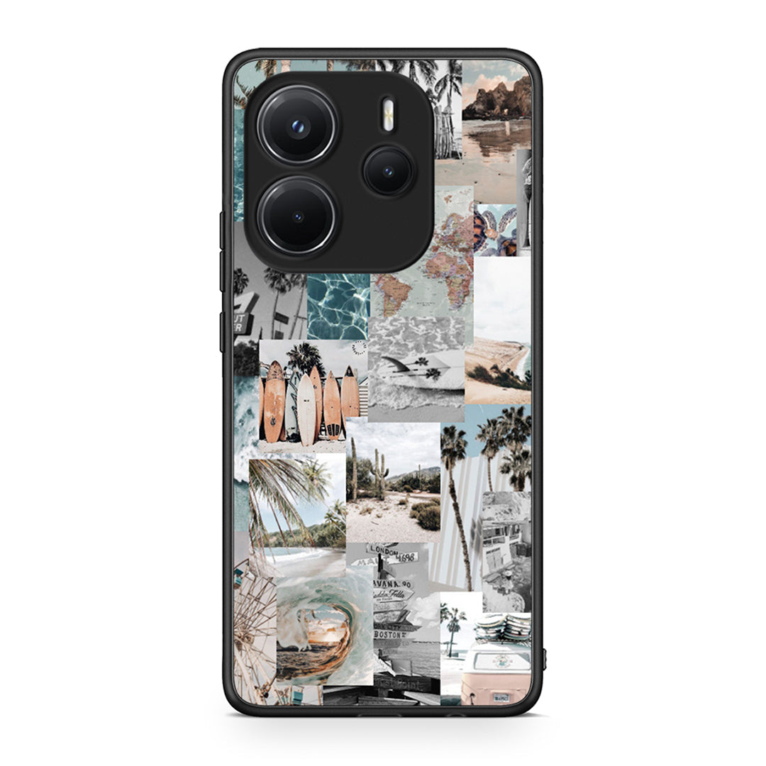 Xiaomi Redmi Note 14 4G Retro Beach Life Θήκη από τη Smartfits με σχέδιο στο πίσω μέρος και μαύρο περίβλημα | Smartphone case with colorful back and black bezels by Smartfits