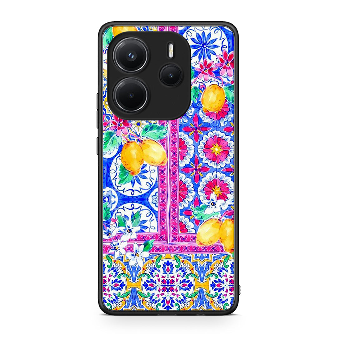 Xiaomi Redmi Note 14 4G Retro Spring θήκη από τη Smartfits με σχέδιο στο πίσω μέρος και μαύρο περίβλημα | Smartphone case with colorful back and black bezels by Smartfits