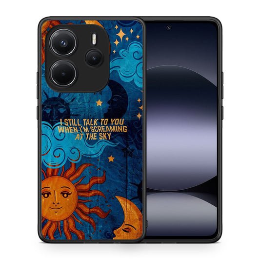 Θήκη Xiaomi Redmi Note 14 4G Screaming Sky από τη Smartfits με σχέδιο στο πίσω μέρος και μαύρο περίβλημα | Xiaomi Redmi Note 14 4G Screaming Sky case with colorful back and black bezels