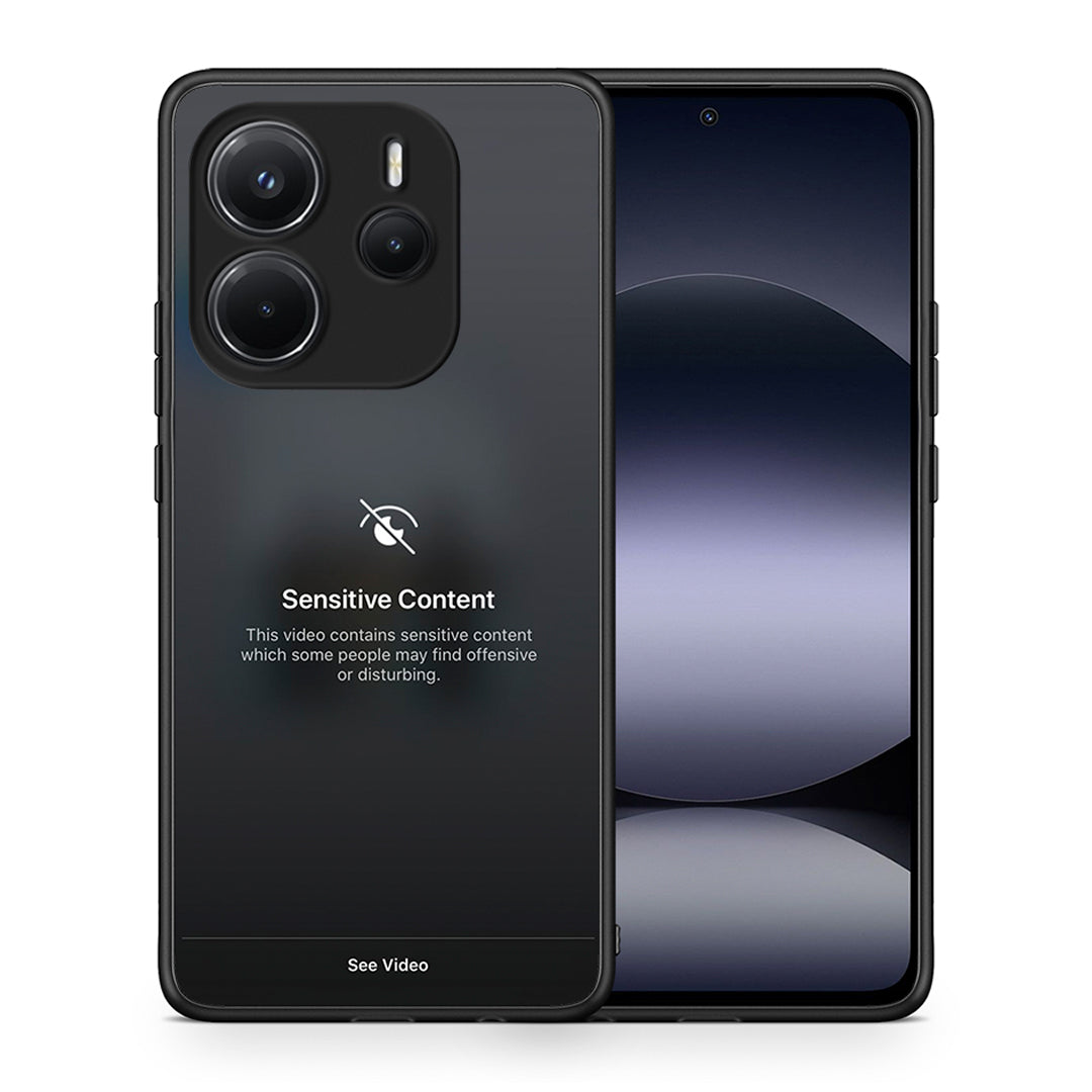 Θήκη Xiaomi Redmi Note 14 4G Sensitive Content από τη Smartfits με σχέδιο στο πίσω μέρος και μαύρο περίβλημα | Xiaomi Redmi Note 14 4G Sensitive Content case with colorful back and black bezels