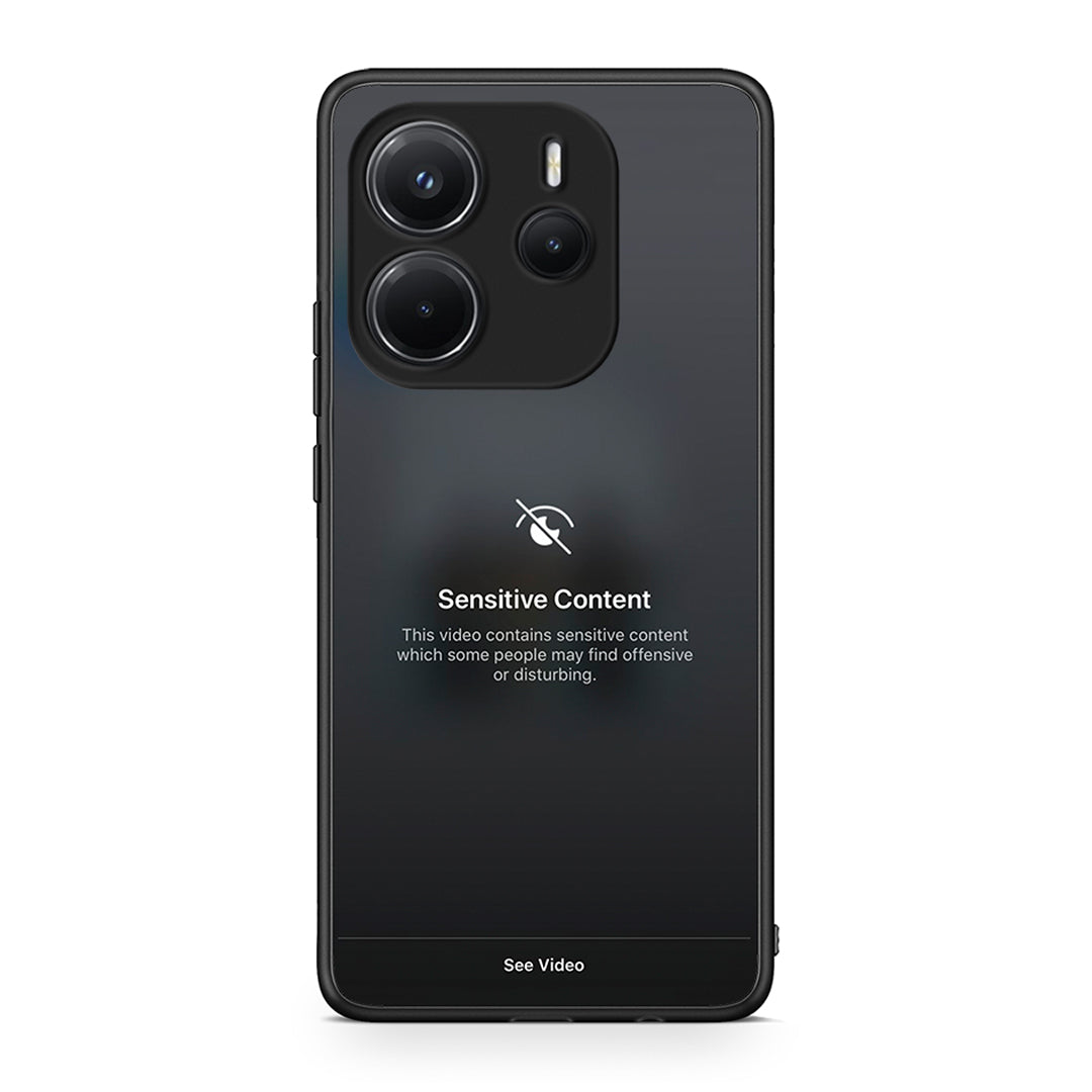 Xiaomi Redmi Note 14 4G Sensitive Content θήκη από τη Smartfits με σχέδιο στο πίσω μέρος και μαύρο περίβλημα | Smartphone case with colorful back and black bezels by Smartfits