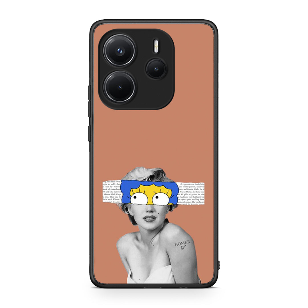 Xiaomi Redmi Note 14 4G Sim Merilyn θήκη από τη Smartfits με σχέδιο στο πίσω μέρος και μαύρο περίβλημα | Smartphone case with colorful back and black bezels by Smartfits