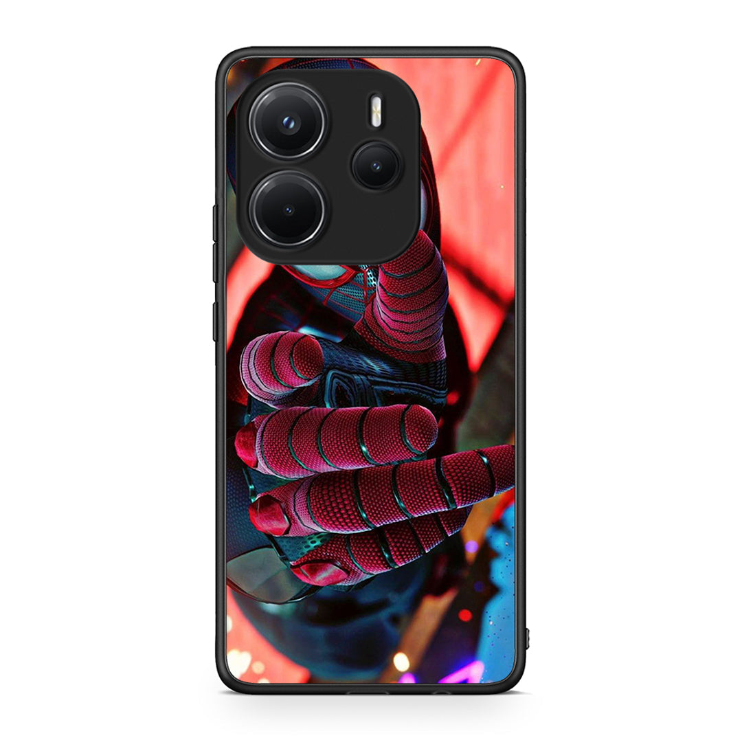 Xiaomi Redmi Note 14 4G Spider Hand Θήκη από τη Smartfits με σχέδιο στο πίσω μέρος και μαύρο περίβλημα | Smartphone case with colorful back and black bezels by Smartfits