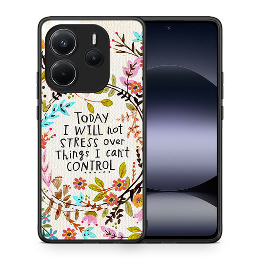 Θήκη Xiaomi Redmi Note 14 4G Stress Over από τη Smartfits με σχέδιο στο πίσω μέρος και μαύρο περίβλημα | Xiaomi Redmi Note 14 4G Stress Over case with colorful back and black bezels