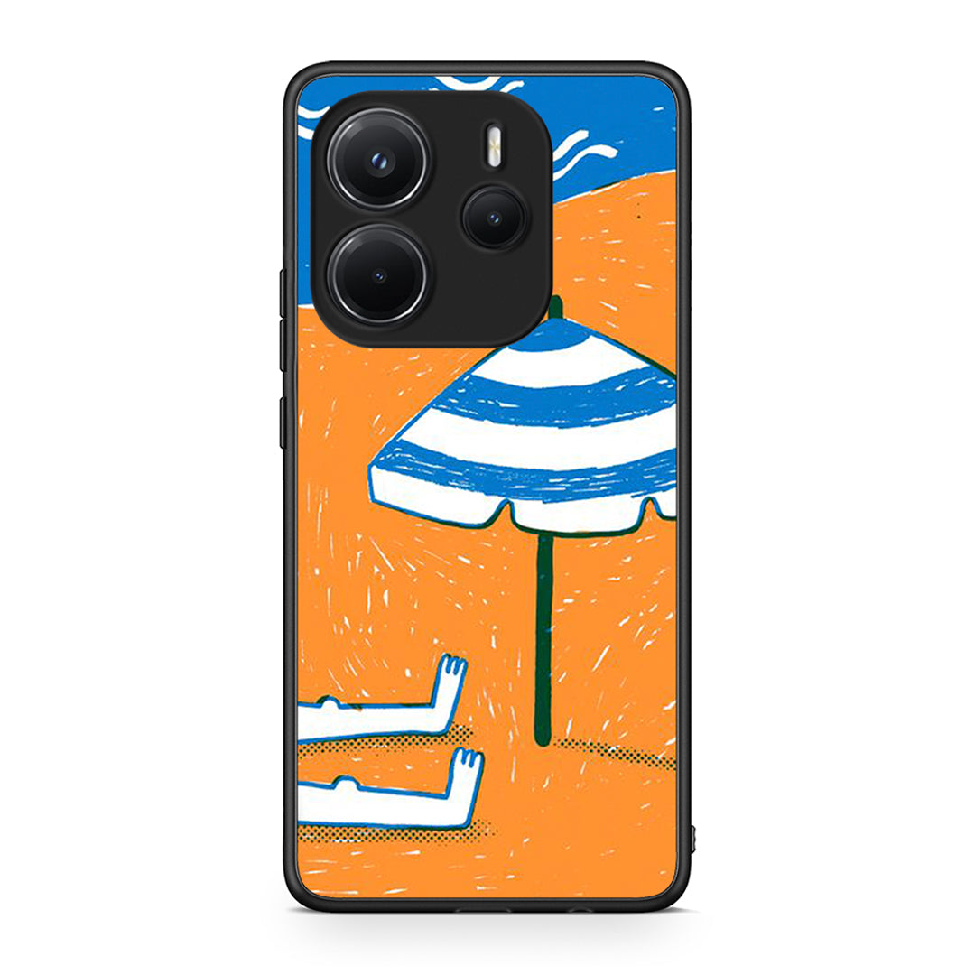 Xiaomi Redmi Note 14 4G Summering Θήκη από τη Smartfits με σχέδιο στο πίσω μέρος και μαύρο περίβλημα | Smartphone case with colorful back and black bezels by Smartfits
