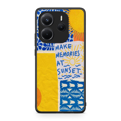Xiaomi Redmi Note 14 4G Sunset Memories Θήκη από τη Smartfits με σχέδιο στο πίσω μέρος και μαύρο περίβλημα | Smartphone case with colorful back and black bezels by Smartfits