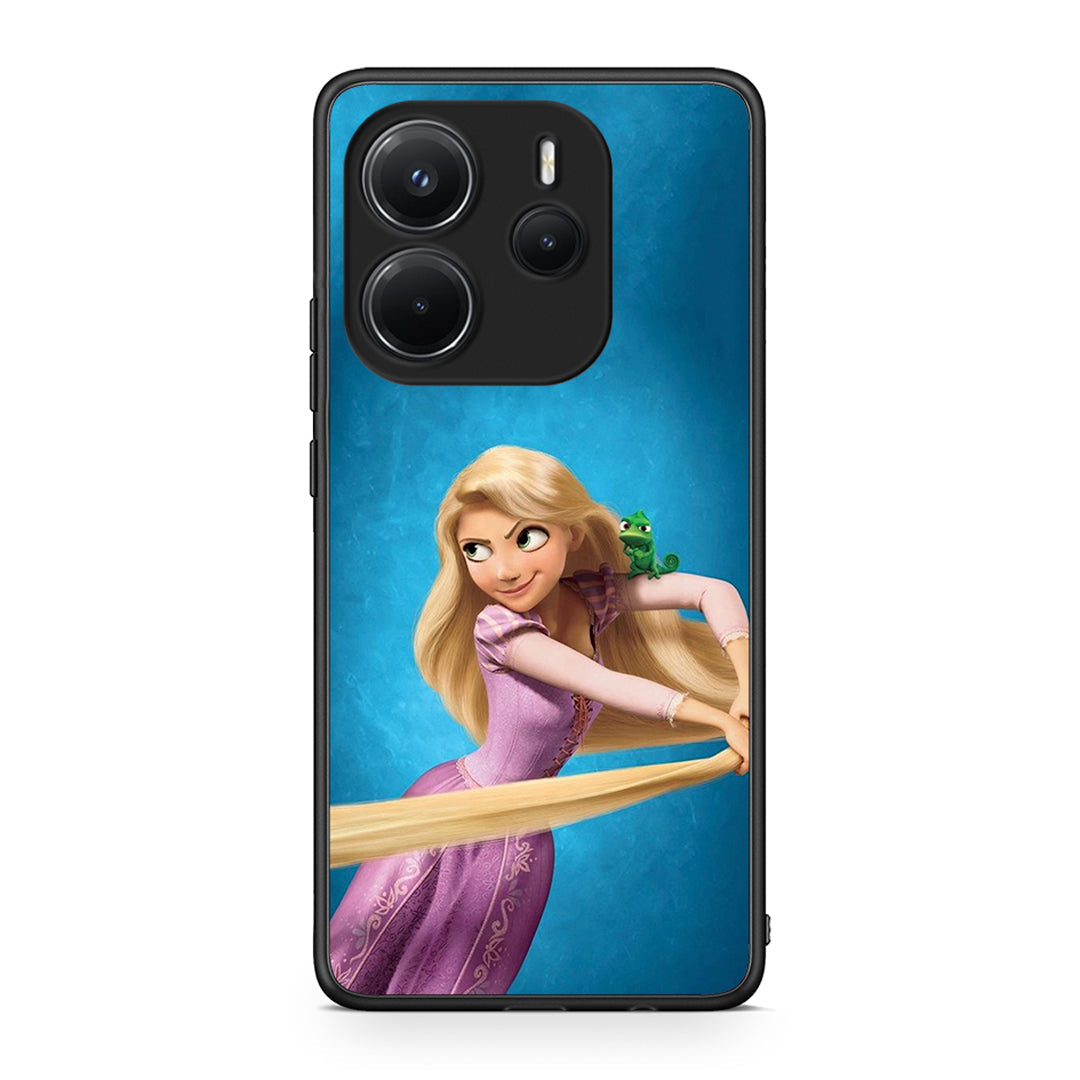 Xiaomi Redmi Note 14 4G Tangled 2 Θήκη Αγίου Βαλεντίνου από τη Smartfits με σχέδιο στο πίσω μέρος και μαύρο περίβλημα | Smartphone case with colorful back and black bezels by Smartfits