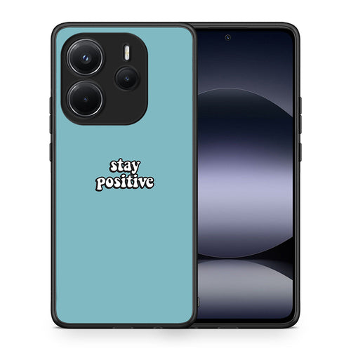 Θήκη Xiaomi Redmi Note 14 4G Positive Text από τη Smartfits με σχέδιο στο πίσω μέρος και μαύρο περίβλημα | Xiaomi Redmi Note 14 4G Positive Text case with colorful back and black bezels