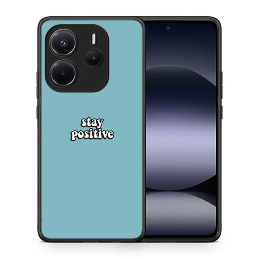 Θήκη Xiaomi Redmi Note 14 4G Positive Text από τη Smartfits με σχέδιο στο πίσω μέρος και μαύρο περίβλημα | Xiaomi Redmi Note 14 4G Positive Text case with colorful back and black bezels