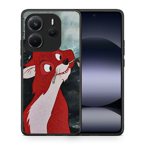 Θήκη Xiaomi Redmi Note 14 4G Tod And Vixey Love 1 από τη Smartfits με σχέδιο στο πίσω μέρος και μαύρο περίβλημα | Xiaomi Redmi Note 14 4G Tod And Vixey Love 1 case with colorful back and black bezels