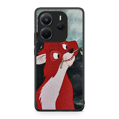 Xiaomi Redmi Note 14 4G Tod And Vixey Love 1 θήκη από τη Smartfits με σχέδιο στο πίσω μέρος και μαύρο περίβλημα | Smartphone case with colorful back and black bezels by Smartfits